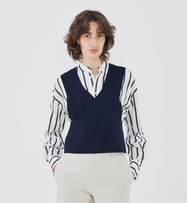 GALERIE VIE「ミラノリブ 2-wayベスト」|ベスト・ジレ|