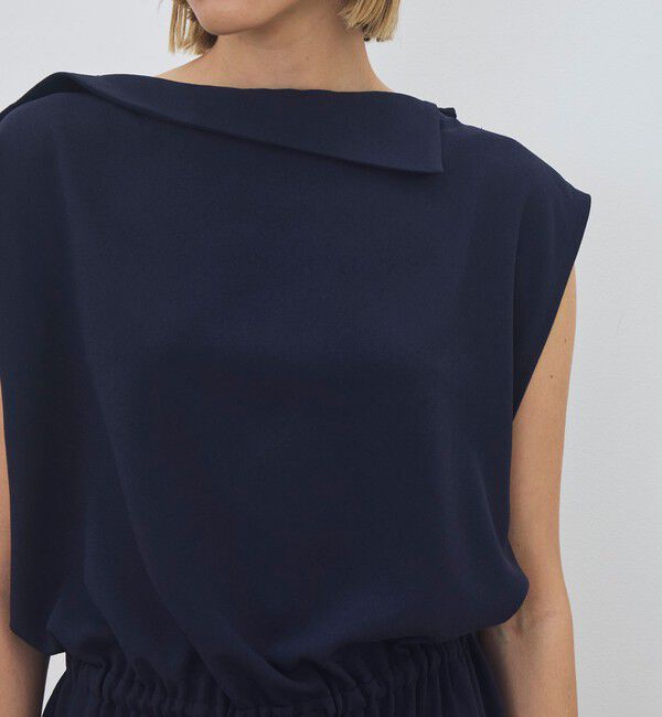 DES PRES「【WEB先行予約】ジャージーライクジョーゼット アシメカラーオールインワン」|オールインワン|