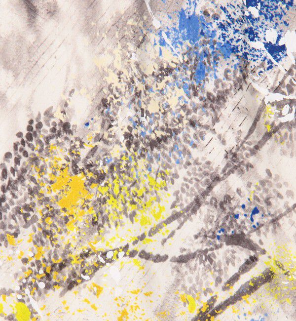 DES PRES「【WEB先行予約】ダプルドシェードアブストラクトプリント セミフレアスカート」|フレア|