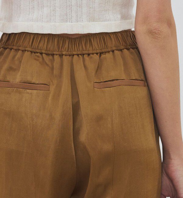 DES PRES「【WEB先行予約】 ソフトサテン エラスティックスリムパンツ」|その他|