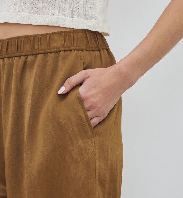 DES PRES「【WEB先行予約】 ソフトサテン エラスティックスリムパンツ」|その他|