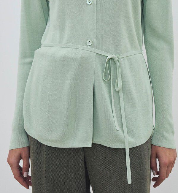 DES PRES「【WEB先行予約】 マットレーヨンシルクサテンコンビ バックドレープカーディガン」|カーディガン|