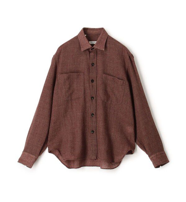 TOMORROWLAND BUYING WEAR「Salvatore Piccolo ウールチェック ダブルポケットシャツブルゾン」|ブルゾン・スタジャン|38 レッド系