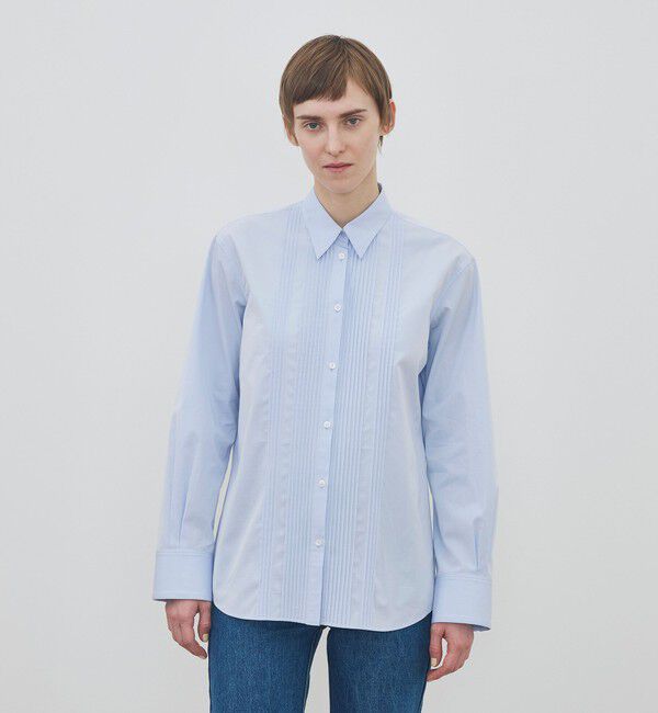 DES PRES「コンパクトコットン ピンタックドレスシャツ」|シャツ・ブラウス|