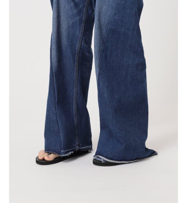  「《予約》ワイドベルボトム5ポケットパンツ：デニムパンツ」|デニム|