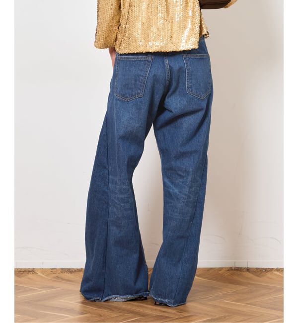  「《予約》ワイドベルボトム5ポケットパンツ：デニムパンツ」|デニム|