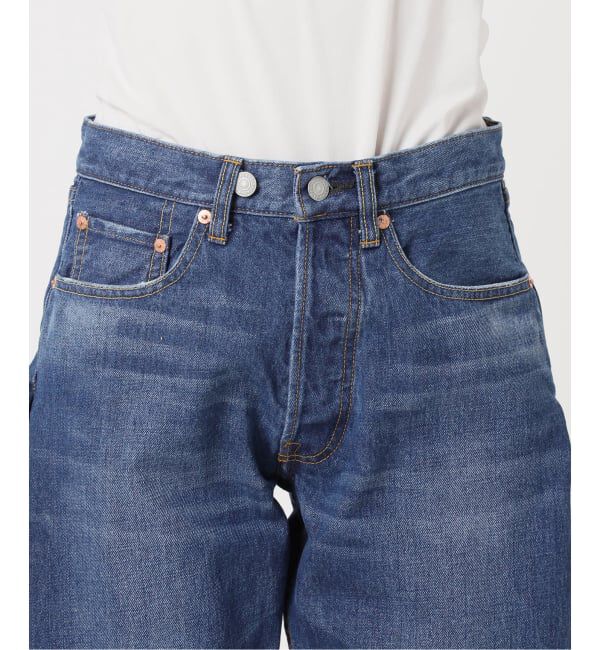  「《予約》サイドジップワイド5ポケットパンツ：デニムパンツ」|デニム|