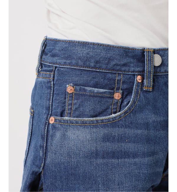  「《予約》サイドジップワイド5ポケットパンツ：デニムパンツ」|デニム|