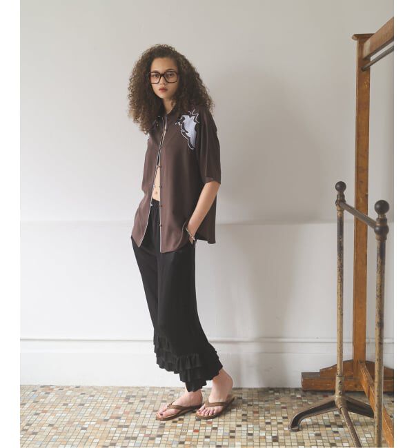  「《予約》TIERED CROPD SATIN パンツ」|その他|