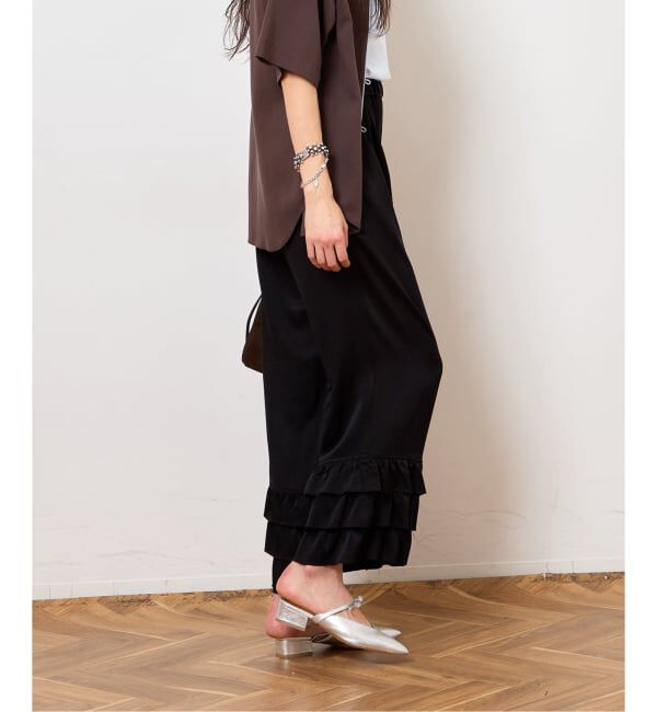  「《予約》TIERED CROPD SATIN パンツ」|その他|