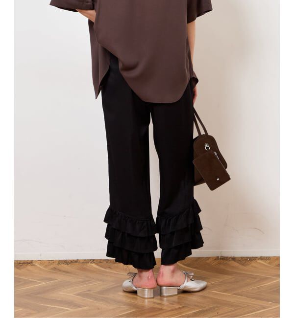  「《予約》TIERED CROPD SATIN パンツ」|その他|