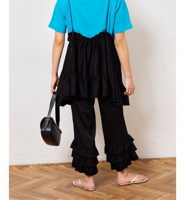  「《予約》TIERED CROPD SATIN パンツ」|その他|