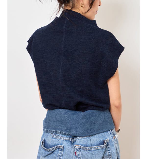  「《予約》TWEED CUT STAND NECK TOPS：カットソー」|Tシャツ・カットソー|