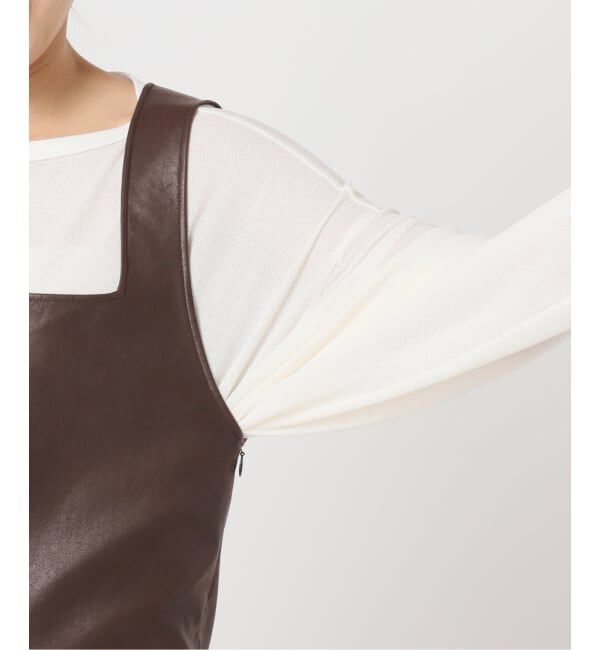  「《予約》FAUX LEATHER TOPS：ブラウス」|シャツ・ブラウス|