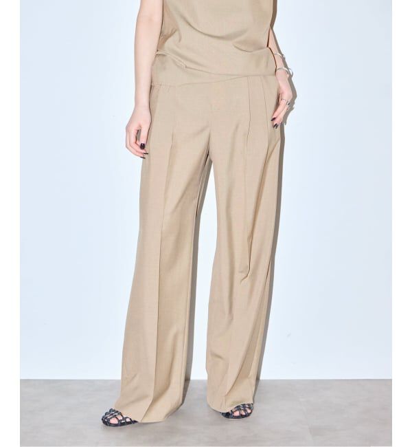  「《予約》LIGHT SLACKS パンツ」|スラックス|ベージュ