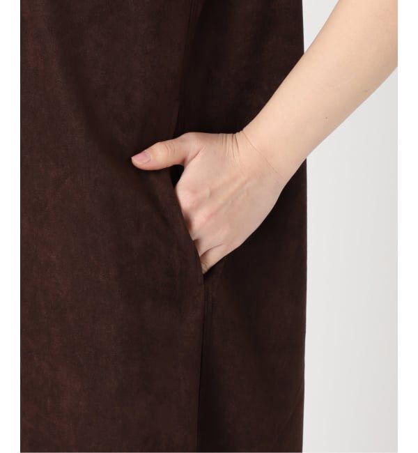 「《予約》FAUX SUEDE I-LINE DRESS：ワンピース」|ワンピース|