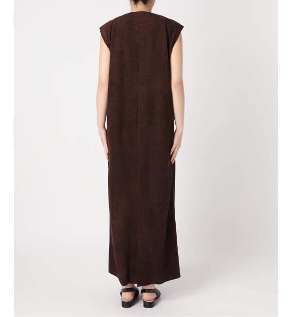  「《予約》FAUX SUEDE I-LINE DRESS：ワンピース」|ワンピース|