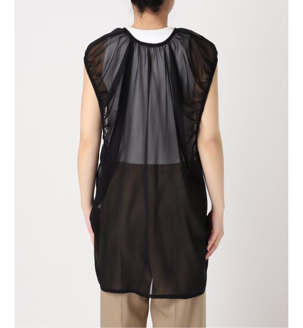  「《予約》GATHERED CHIFFON TANK：ブラウス」|シャツ・ブラウス|