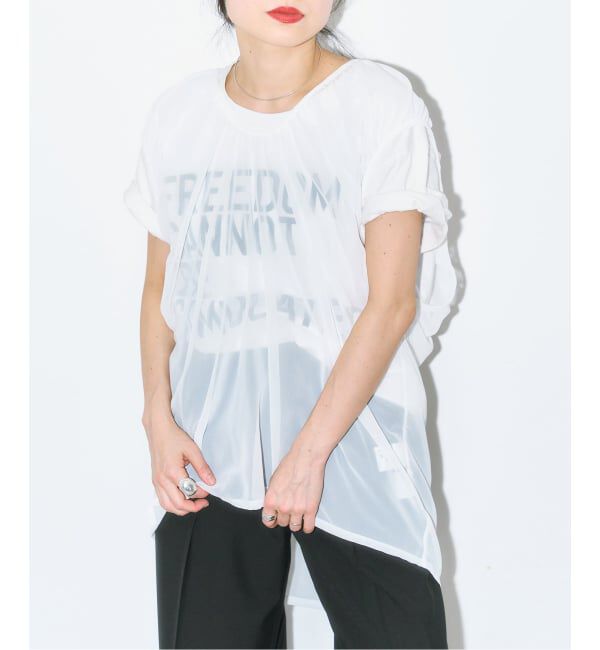  「《予約》GATHERED CHIFFON TANK：ブラウス」|シャツ・ブラウス|