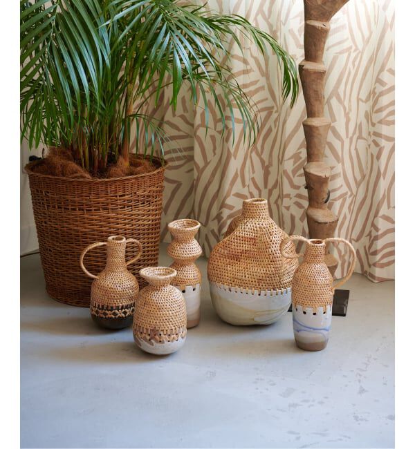 journal standard Furniture「《予約》MIX WOVEN VASE HANDLE 25　フラワーベース」|その他|