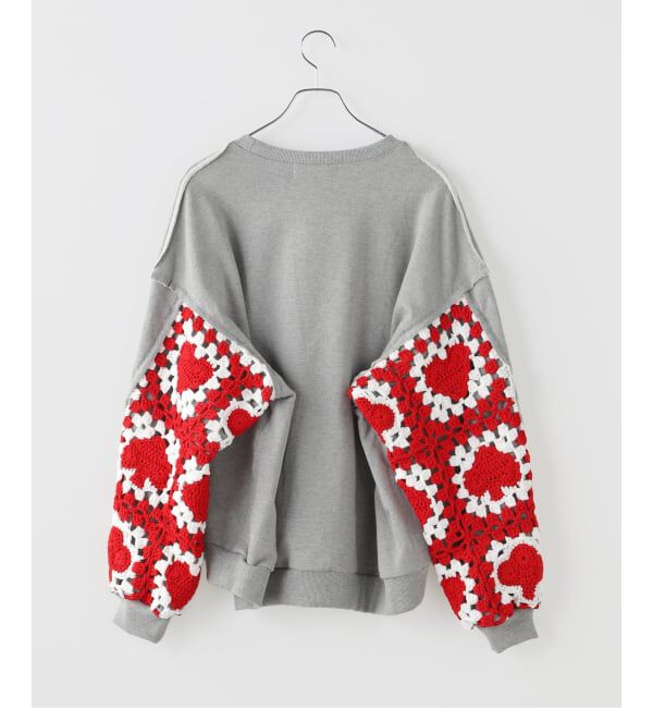 JOINT WORKS「DISCOVERED / ディスカバード PLAYCARD CROCHET SLEEVE SWEAT」|スウェット・ジャージ|