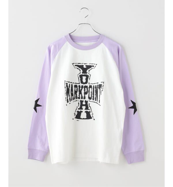 JOINT WORKS「MARK POINT / マークポイント RAGLAN L/S TEE」|Tシャツ・カットソー|パープル