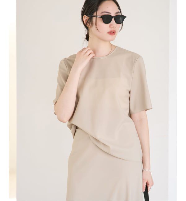 Plage「《予約》Bias ブラウス」|シャツ・ブラウス|ベージュ