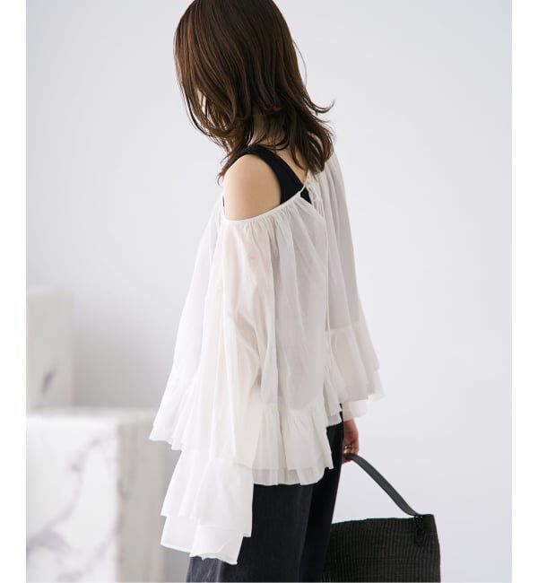 Plage「《予約》COTTON FRILLS ブラウス」|シャツ・ブラウス|