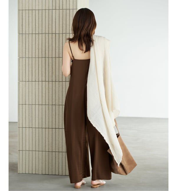 Plage「《予約》dull satin パンツドレス」|オールインワン|