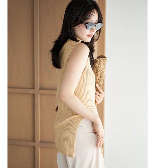 Plage「《予約》primo rib タンクトップ」|タンクトップ|ベージュ