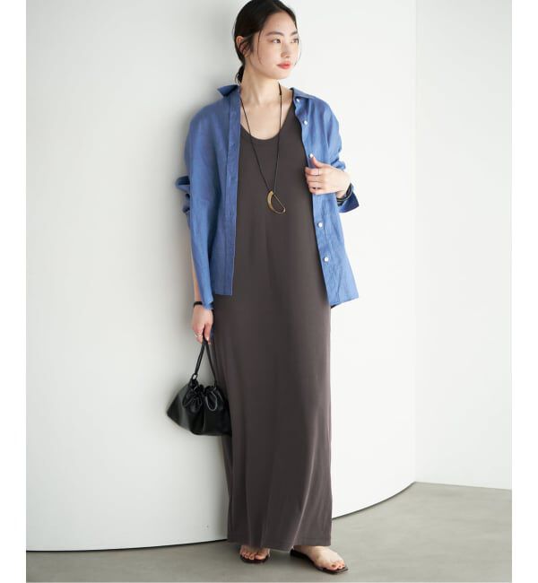 Plage「《予約》sand wash loose ワンピース」|ワンピース|グレーB