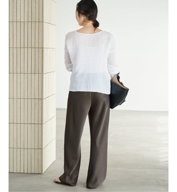 Plage「《予約》Satin Bias Relax パンツ」|その他|