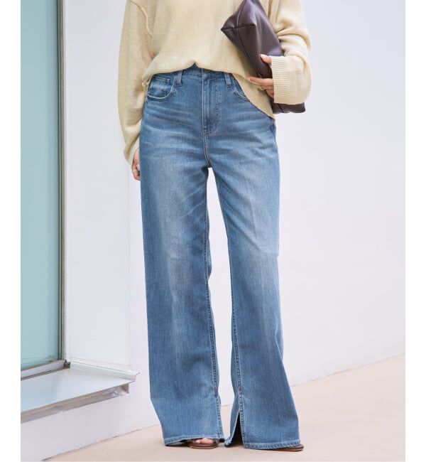 Plage「Healthy denim / ヘルシーデニム 別注 SLIT デニムパンツ」|デニム|ネイビー C