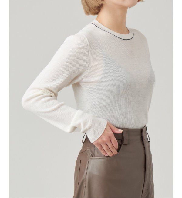 IENA LA BOUCLE「IENA LA BOUCLE 強撚ウールクルーネックプルオーバー」|ニット・セーター|