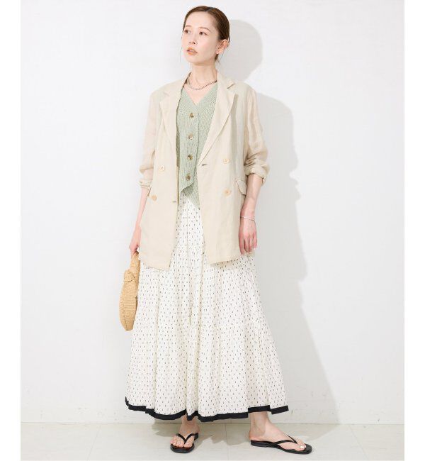 SLOBE IENA「TCドビーティアードスカート」|スカート|