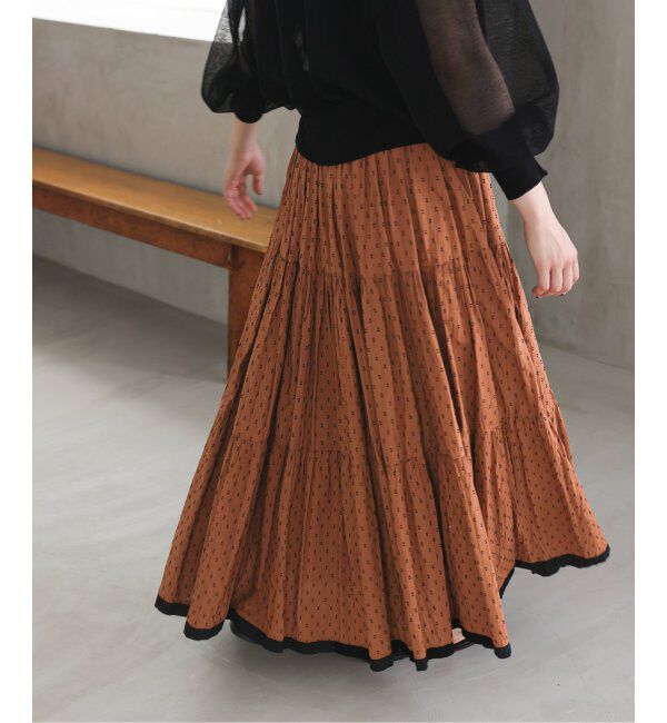 SLOBE IENA「TCドビーティアードスカート」|スカート|