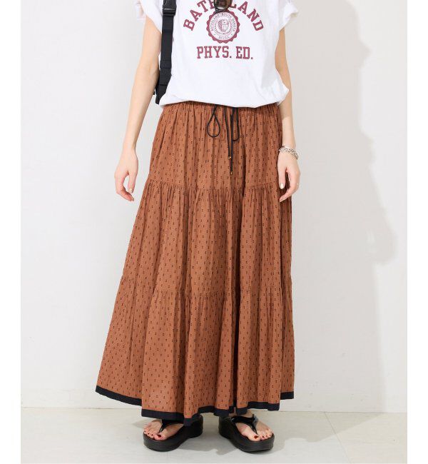 SLOBE IENA「TCドビーティアードスカート」|スカート|