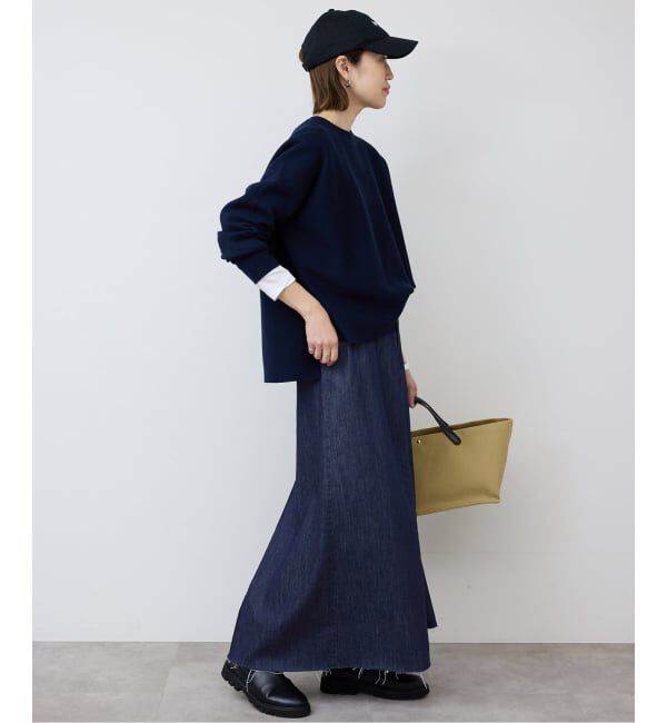SLOBE IENA「LE DENIM BOXY TUCK デニムスカート」|スカート|