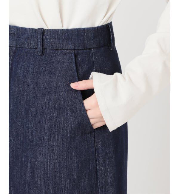 SLOBE IENA「LE DENIM BOXY TUCK デニムスカート」|スカート|