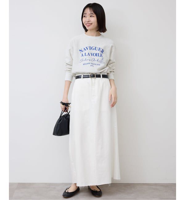 SLOBE IENA「LE DENIM BOXY TUCK デニムスカート」|スカート|