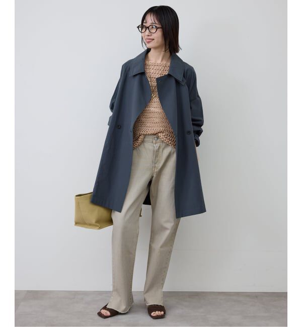 SLOBE IENA「ギマヤーンメッシュボートネックニット」|ニット・セーター|