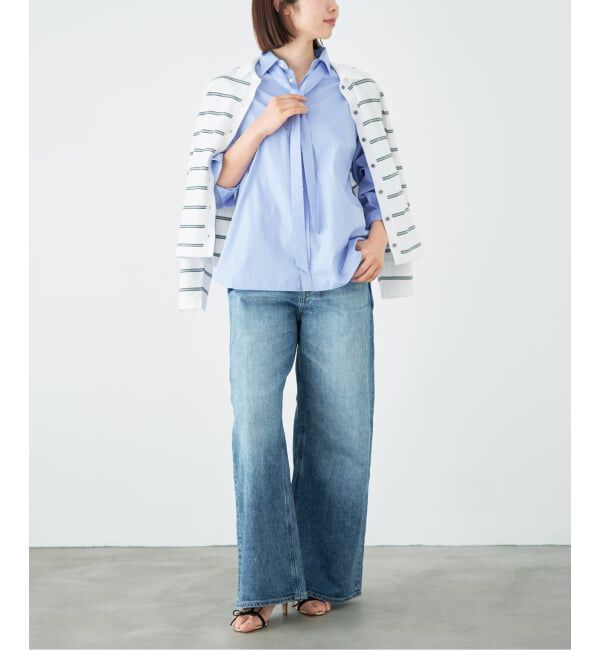 IENA「T/C タイ付きプレーンシャツ」|シャツ・ブラウス|