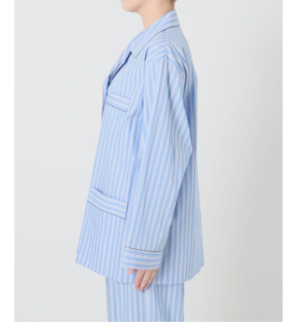 IENA LA BOUCLE「IENA LA BOUCLE コットンストライプスリーピーシャツ」|シャツ・ブラウス|