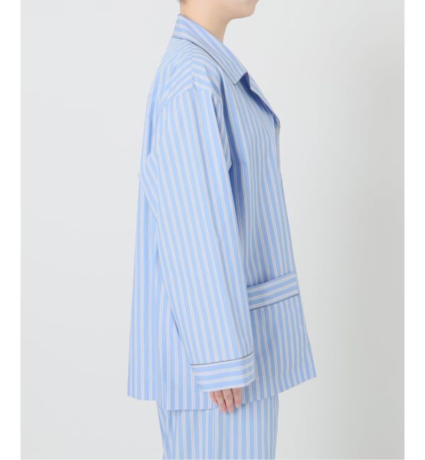 IENA LA BOUCLE「IENA LA BOUCLE コットンストライプスリーピーシャツ」|シャツ・ブラウス|