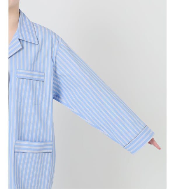 IENA LA BOUCLE「IENA LA BOUCLE コットンストライプスリーピーシャツ」|シャツ・ブラウス|