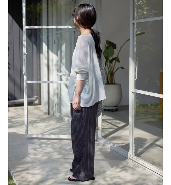 SLOBE IENA「《3サイズ展開/追加予約》フィブリルストライプリラックスパンツ」|その他|