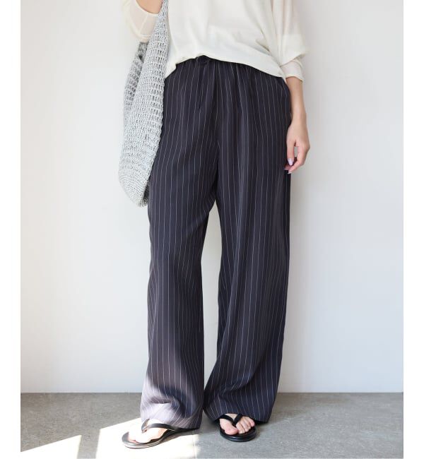 SLOBE IENA「《3サイズ展開/追加予約》フィブリルストライプリラックスパンツ」|その他|