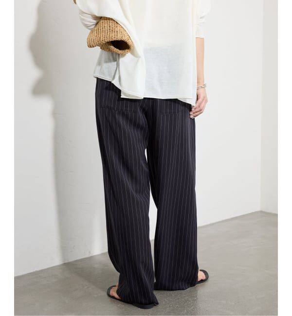 SLOBE IENA「《3サイズ展開/追加予約》フィブリルストライプリラックスパンツ」|その他|