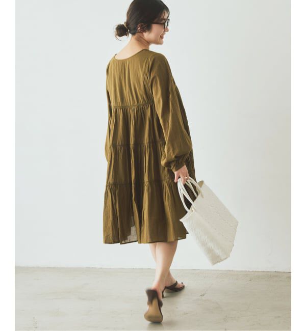 SLOBE IENA「《予約》コットンボイルティアードワンピース」|ワンピース|