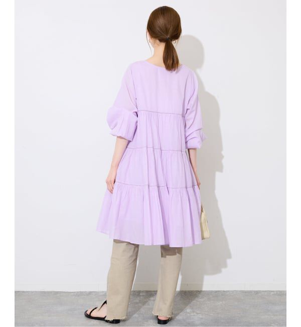 SLOBE IENA「《予約》コットンボイルティアードワンピース」|ワンピース|